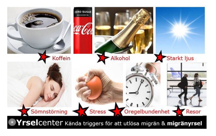 Migränyrsel - kända triggers